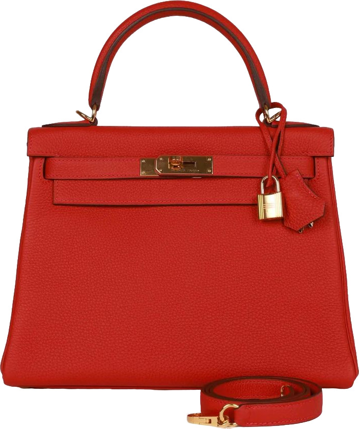 Hermes Kelly Retourne 28 Rouge Casaque Togo Gold Hardware