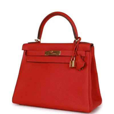 Hermes Kelly Retourne 28 Rouge Casaque Togo Gold Hardware Hermes Kelly Retourne 28 Rouge Casaque Togo Gold Hardware