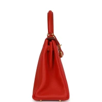Hermes Kelly Retourne 28 Rouge Casaque Togo Gold Hardware Hermes Kelly Retourne 28 Rouge Casaque Togo Gold Hardware
