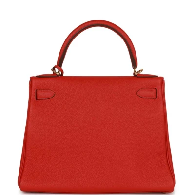 Hermes Kelly Retourne 28 Rouge Casaque Togo Gold Hardware Hermes Kelly Retourne 28 Rouge Casaque Togo Gold Hardware