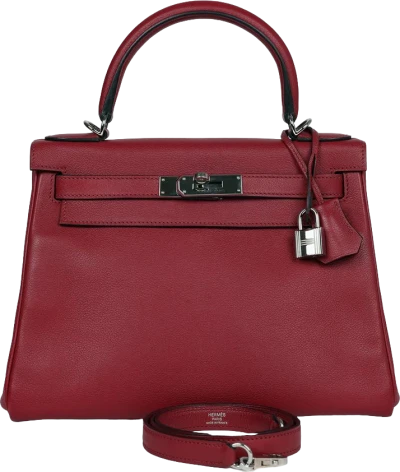 Hermes Kelly Retourne 28 Rouge Grenat Evercolor Palladium Hardware Hermes Kelly Retourne 28 Rouge Grenat Evercolor Palladium Hardware