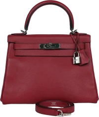 Hermes Kelly Retourne 28 Rouge Grenat Evercolor Palladium Hardware Hermes Kelly Retourne 28 Rouge Grenat Evercolor Palladium Hardware