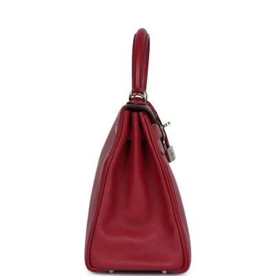 Hermes Kelly Retourne 28 Rouge Grenat Evercolor Palladium Hardware Hermes Kelly Retourne 28 Rouge Grenat Evercolor Palladium Hardware