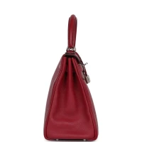Hermes Kelly Retourne 28 Rouge Grenat Evercolor Palladium Hardware Hermes Kelly Retourne 28 Rouge Grenat Evercolor Palladium Hardware