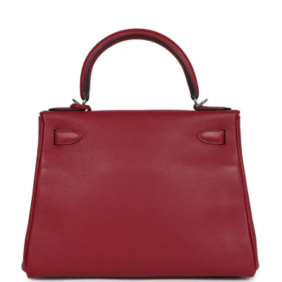 Hermes Kelly Retourne 28 Rouge Grenat Evercolor Palladium Hardware Hermes Kelly Retourne 28 Rouge Grenat Evercolor Palladium Hardware