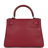 Hermes Kelly Retourne 28 Rouge Grenat Evercolor Palladium Hardware Hermes Kelly Retourne 28 Rouge Grenat Evercolor Palladium Hardware