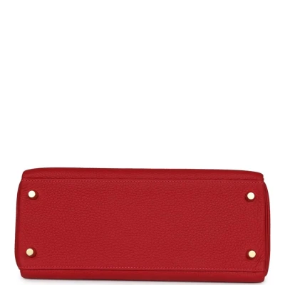 Hermes Kelly Retourne 28 Vermillion Clemence Gold Hardware Hermes Kelly Retourne 28 Vermillion Clemence Gold Hardware