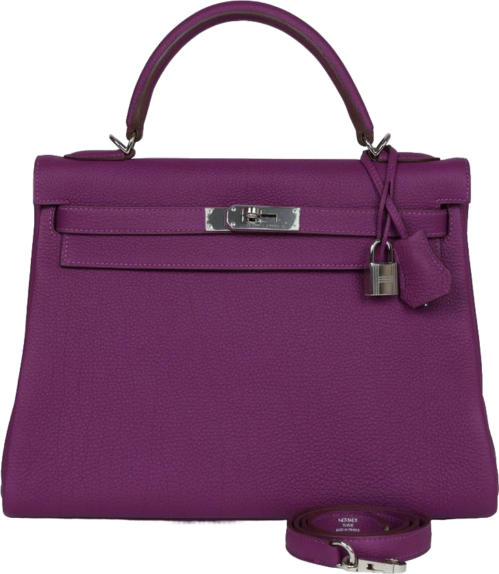 Hermes Kelly Retourne 32 Anemone Togo Palladium Hardware