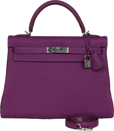 Hermes Kelly Retourne 32 Anemone Togo Palladium Hardware Hermes Kelly Retourne 32 Anemone Togo Palladium Hardware