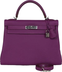 Hermes Kelly Retourne 32 Anemone Togo Palladium Hardware Hermes Kelly Retourne 32 Anemone Togo Palladium Hardware