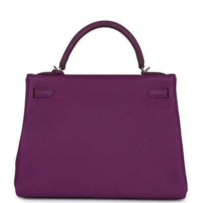 Hermes Kelly Retourne 32 Anemone Togo Palladium Hardware Hermes Kelly Retourne 32 Anemone Togo Palladium Hardware