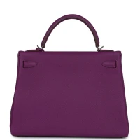 Hermes Kelly Retourne 32 Anemone Togo Palladium Hardware Hermes Kelly Retourne 32 Anemone Togo Palladium Hardware