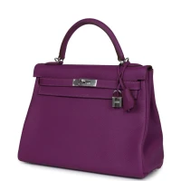 Hermes Kelly Retourne 32 Anemone Togo Palladium Hardware Hermes Kelly Retourne 32 Anemone Togo Palladium Hardware