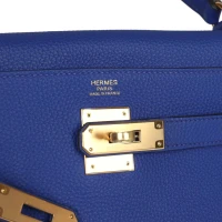 Hermes Kelly Retourne 32 Bleu Electric Togo Gold Hardware Hermes Kelly Retourne 32 Bleu Electric Togo Gold Hardware