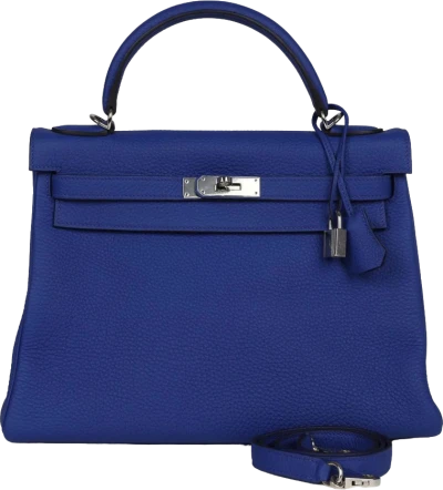 Hermes Kelly Retourne 32 Bleu Electric Togo Palladium Hardware Hermes Kelly Retourne 32 Bleu Electric Togo Palladium Hardware