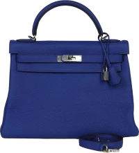 Hermes Kelly Retourne 32 Bleu Electric Togo Palladium Hardware Hermes Kelly Retourne 32 Bleu Electric Togo Palladium Hardware