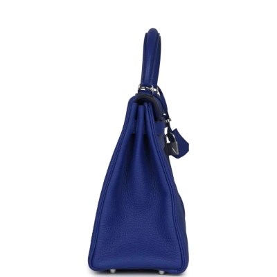 Hermes Kelly Retourne 32 Bleu Electric Togo Palladium Hardware Hermes Kelly Retourne 32 Bleu Electric Togo Palladium Hardware