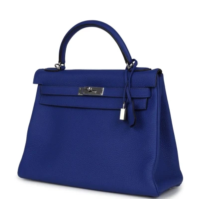 Hermes Kelly Retourne 32 Bleu Electric Togo Palladium Hardware Hermes Kelly Retourne 32 Bleu Electric Togo Palladium Hardware