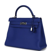 Hermes Kelly Retourne 32 Bleu Electric Togo Palladium Hardware Hermes Kelly Retourne 32 Bleu Electric Togo Palladium Hardware