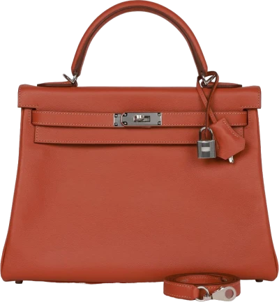 Hermes Kelly Retourne 32 Blush Verso Evercolor Palladium Hardware Hermes Kelly Retourne 32 Blush Verso Evercolor Palladium Hardware