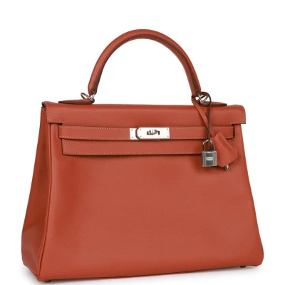 Hermes Kelly Retourne 32 Blush Verso Evercolor Palladium Hardware Hermes Kelly Retourne 32 Blush Verso Evercolor Palladium Hardware