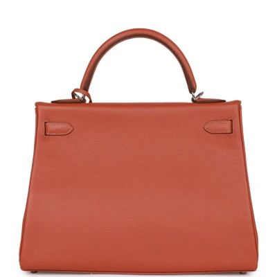 Hermes Kelly Retourne 32 Blush Verso Evercolor Palladium Hardware Hermes Kelly Retourne 32 Blush Verso Evercolor Palladium Hardware