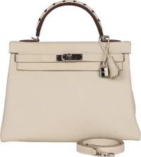 Hermes Kelly Retourne 32 Craie Au Gallop Togo Palladium Hardware Hermes Kelly Retourne 32 Craie Au Gallop Togo Palladium Hardware