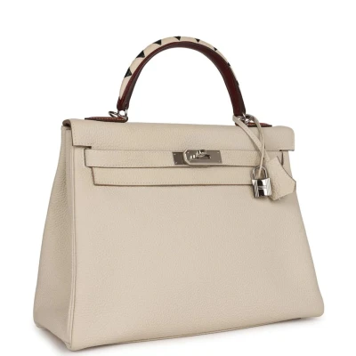Hermes Kelly Retourne 32 Craie Au Gallop Togo Palladium Hardware Hermes Kelly Retourne 32 Craie Au Gallop Togo Palladium Hardware