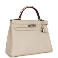 Hermes Kelly Retourne 32 Craie Au Gallop Togo Palladium Hardware Hermes Kelly Retourne 32 Craie Au Gallop Togo Palladium Hardware