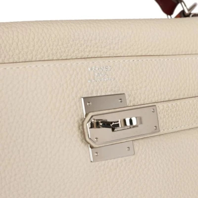 Hermes Kelly Retourne 32 Craie Au Gallop Togo Palladium Hardware Hermes Kelly Retourne 32 Craie Au Gallop Togo Palladium Hardware