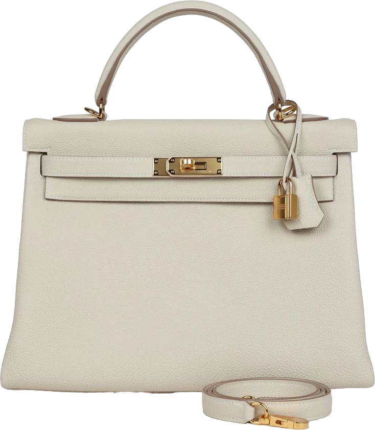 Hermes Kelly Retourne 32 Craie Togo Gold Hardware