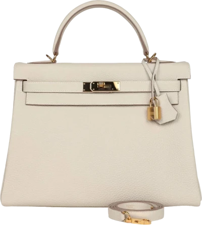 Hermes Kelly Retourne 32 Craie Togo Gold Hardware Hermes Kelly Retourne 32 Craie Togo Gold Hardware