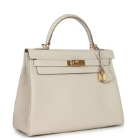 Hermes Kelly Retourne 32 Craie Togo Gold Hardware Hermes Kelly Retourne 32 Craie Togo Gold Hardware
