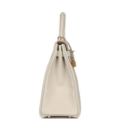 Hermes Kelly Retourne 32 Craie Togo Gold Hardware Hermes Kelly Retourne 32 Craie Togo Gold Hardware