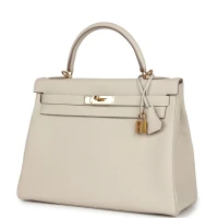 Hermes Kelly Retourne 32 Craie Togo Gold Hardware Hermes Kelly Retourne 32 Craie Togo Gold Hardware