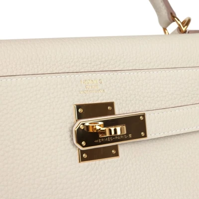 Hermes Kelly Retourne 32 Craie Togo Gold Hardware Hermes Kelly Retourne 32 Craie Togo Gold Hardware
