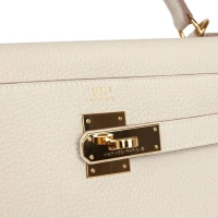 Hermes Kelly Retourne 32 Craie Togo Gold Hardware Hermes Kelly Retourne 32 Craie Togo Gold Hardware