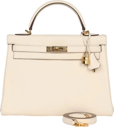 Hermes Kelly Retourne 32 Nata Clemence Gold Hardware Hermes Kelly Retourne 32 Nata Clemence Gold Hardware