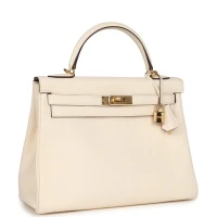 Hermes Kelly Retourne 32 Nata Clemence Gold Hardware Hermes Kelly Retourne 32 Nata Clemence Gold Hardware
