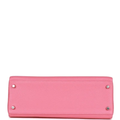 Hermes Kelly Retourne 32 Rose Azalee Clemence Palladium Hardware Hermes Kelly Retourne 32 Rose Azalee Clemence Palladium Hardware
