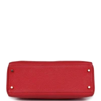 Hermes Kelly Retourne 32 Vermillion Clemence Gold Hardware Hermes Kelly Retourne 32 Vermillion Clemence Gold Hardware