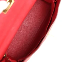 Hermes Kelly Retourne 32 Vermillion Clemence Gold Hardware Hermes Kelly Retourne 32 Vermillion Clemence Gold Hardware