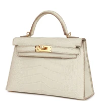 Hermes Kelly Sellier 20 Beton Matte Alligator Gold Hardware Hermes Kelly Sellier 20 Beton Matte Alligator Gold Hardware