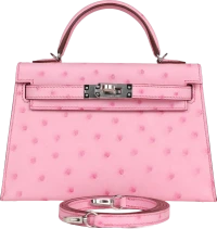 Hermes Kelly Sellier 20 Bubblegum Ostrich Palladium Hardware Hermes Kelly Sellier 20 Bubblegum Ostrich Palladium Hardware
