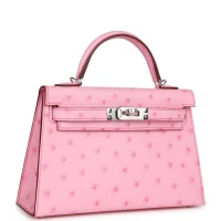 Hermes Kelly Sellier 20 Bubblegum Ostrich Palladium Hardware Hermes Kelly Sellier 20 Bubblegum Ostrich Palladium Hardware