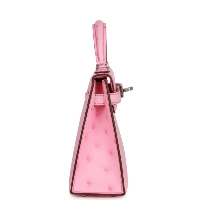 Hermes Kelly Sellier 20 Bubblegum Ostrich Palladium Hardware Hermes Kelly Sellier 20 Bubblegum Ostrich Palladium Hardware