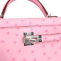 Hermes Kelly Sellier 20 Bubblegum Ostrich Palladium Hardware Hermes Kelly Sellier 20 Bubblegum Ostrich Palladium Hardware