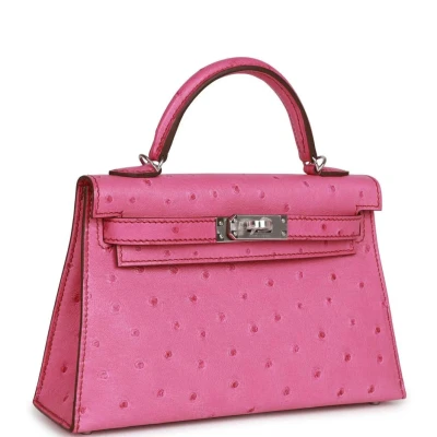 Hermes Kelly Sellier 20 Fuchsia Ostrich Palladium Hardware Hermes Kelly Sellier 20 Fuchsia Ostrich Palladium Hardware