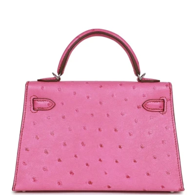 Hermes Kelly Sellier 20 Fuchsia Ostrich Palladium Hardware Hermes Kelly Sellier 20 Fuchsia Ostrich Palladium Hardware