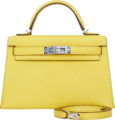 Hermes Kelly Sellier 20 Jaune de Naples Verso Chèvre Palladium Hardware Hermes Kelly Sellier 20 Jaune de Naples Verso Chèvre Palladium Hardware